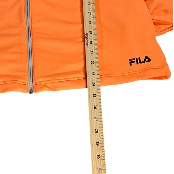 FILA Jacket Womens XL Orange Performance Full Thumb Hole Full Zip Activewear - Picture 5 of 16